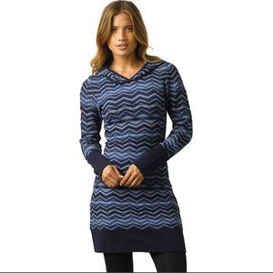 Blue PrAna Meryl Knit Sweater Dress / Tunic Intarsia Medium